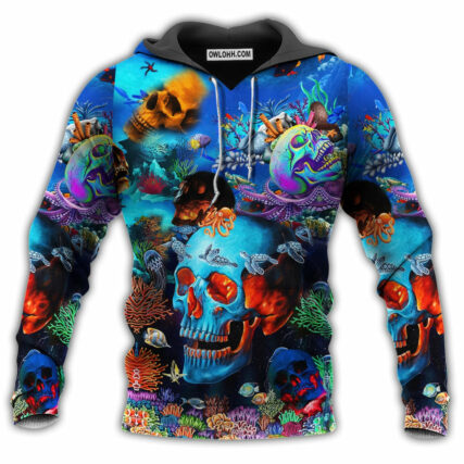 Skull Deep In The Ocean Blue - Hoodie - Owl Ohh - Owl Ohh