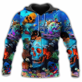 Skull Deep In The Ocean Blue - Hoodie - Owl Ohh - Owl Ohh