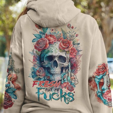 FRESH OUT OF F WATERCOLOR SKULL ALL OVER PRINT - TLTR1602231
