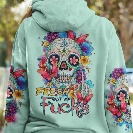 FRESH OUT OF F WATERCOLOR SKULL ALL OVER PRINT - TLTR2103233