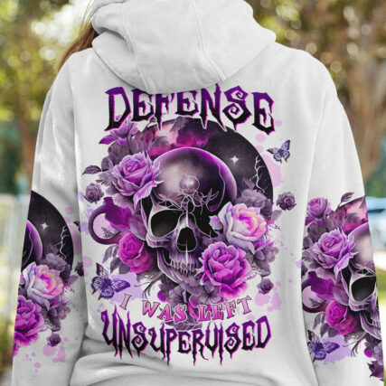 IN MY DEFENSE I WAS LEFT UNSUPERVISED SKULL ROSE MOON ALL OVER PRINT - TLTW1804234