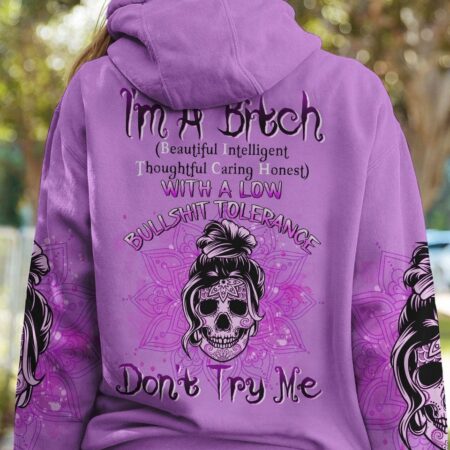 I'M A B DON'T TRY ME MESSY BUN TATTOO ALL OVER PRINT - TLTW2403231
