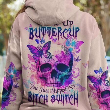 BUCKLE UP BUTTERCUP SKULL ALL OVER PRINT - TLTW2704231