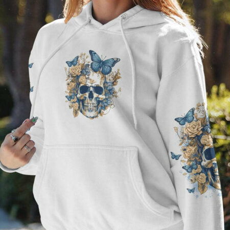 I'M NOT ALWAYS A B FLOWER SKULL ALL OVER PRINT - TLNO1404232