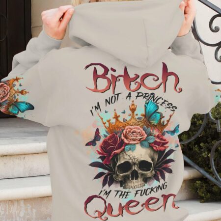 I'M THE F QUEEN SKULL ROSE CROWN ALL OVER PRINT - TLTR0802233