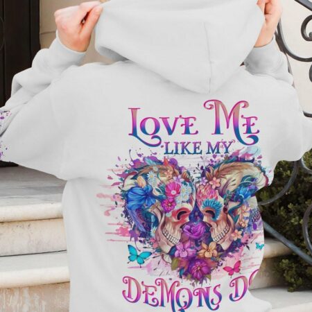 LOVE ME LIKE MY DEMONS DO SKULL ALL OVER PRINT - YHHG2704233