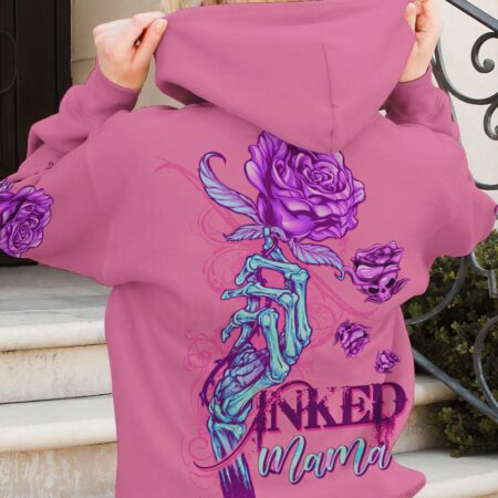 INKED MAMA SKELETON HAND ROSE ALL OVER PRINT - TLTW2503232