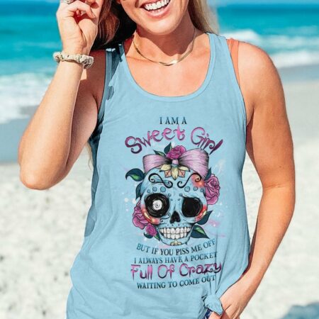 I AM A SWEET GIRL FUNNY SKULL ALL OVER PRINT - YHHG1601234