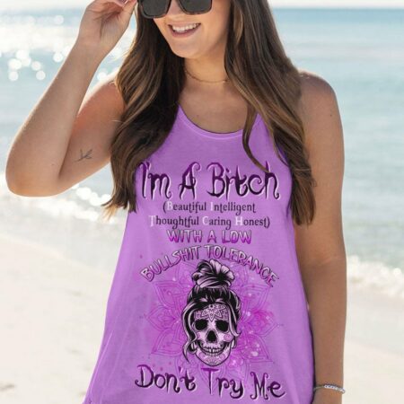I'M A B DON'T TRY ME MESSY BUN TATTOO ALL OVER PRINT - TLTW2403231