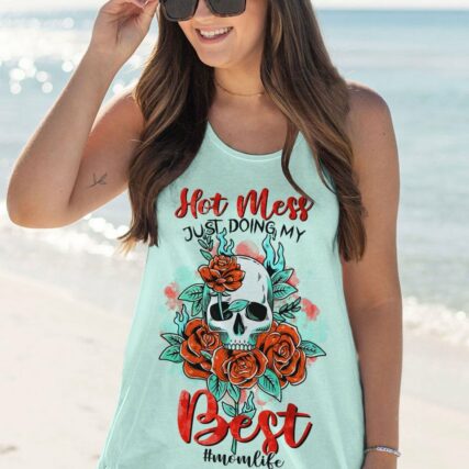 HOT MESS ROSE SKULL ALL OVER PRINT - TLTR1503231