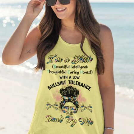 I'M A B DON'T TRY ME MESSY BUN ALL OVER PRINT - TLTR2402233