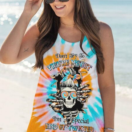 DON'T TRY TO FIGURE ME OUT TIE DYE MESSY BUN ALL OVER PRINT - TLTW2604233