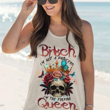 I'M THE F QUEEN SKULL ROSE CROWN ALL OVER PRINT - TLTR0802233