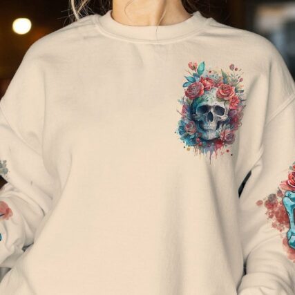 FRESH OUT OF F WATERCOLOR SKULL ALL OVER PRINT - TLTR1602231