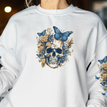 I'M NOT ALWAYS A B FLOWER SKULL ALL OVER PRINT - TLNO1404232