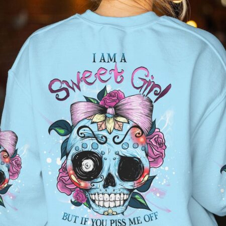 I AM A SWEET GIRL FUNNY SKULL ALL OVER PRINT - YHHG1601234