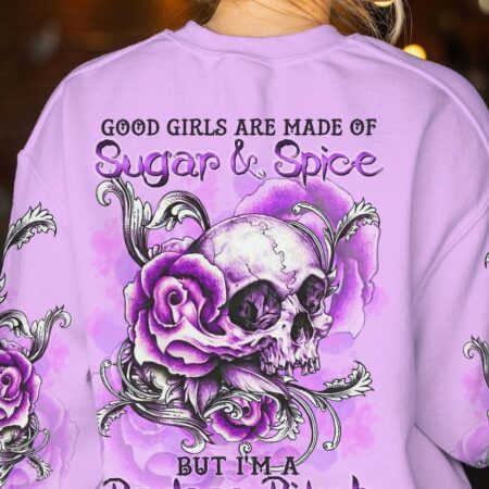 GOOD GIRLS ARE MADE OF SUGAR AND SPICE PURPLE ALL OVER PRINT - TLTR1601231