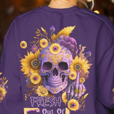 FRESH OUT OF F SUNFLOWER SKULL ALL OVER PRINT - TLTW2802234