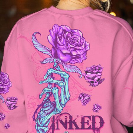INKED MAMA SKELETON HAND ROSE ALL OVER PRINT - TLTW2503232