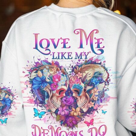 LOVE ME LIKE MY DEMONS DO SKULL ALL OVER PRINT - YHHG2704233