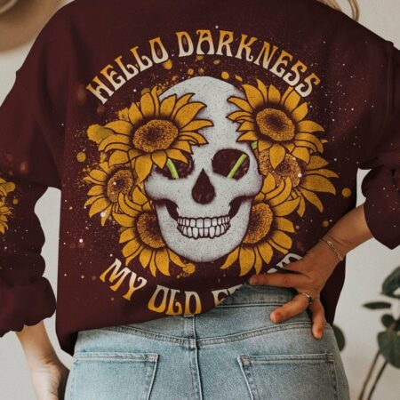 HELLO DARKNESS MY OLD FRIEND SKULL ALL OVER PRINT - YHDU1303232