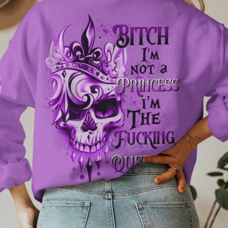 I'M THE FKING QUEEN TATTOOED SKULL ALL OVER PRINT - TLTW1401232