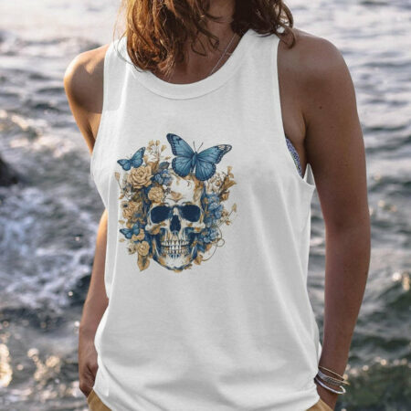 I'M NOT ALWAYS A B FLOWER SKULL ALL OVER PRINT - TLNO1404232