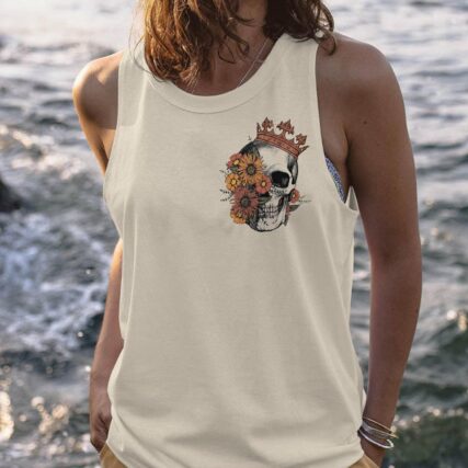I'M THE F QUEEN FLORAL SKULL ALL OVER PRINT - TLNZ0405232