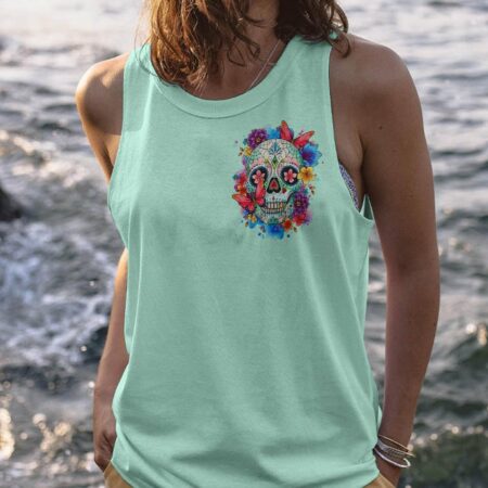 FRESH OUT OF F WATERCOLOR SKULL ALL OVER PRINT - TLTR2103233