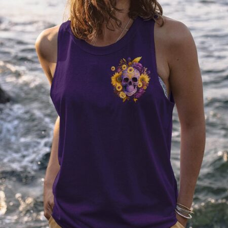 FRESH OUT OF F SUNFLOWER SKULL ALL OVER PRINT - TLTW2802234