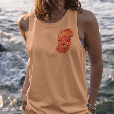 FRESH OUT OF F TIE DYE FLOWER SKULL ALL OVER PRINT - TLTR0303232