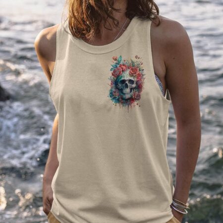 FRESH OUT OF F WATERCOLOR SKULL ALL OVER PRINT - TLTR1602231