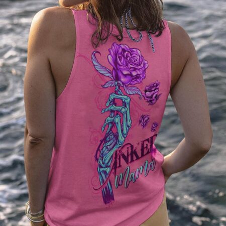 INKED MAMA SKELETON HAND ROSE ALL OVER PRINT - TLTW2503232