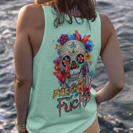 FRESH OUT OF F WATERCOLOR SKULL ALL OVER PRINT - TLTR2103233