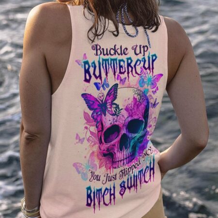BUCKLE UP BUTTERCUP SKULL ALL OVER PRINT - TLTW2704231