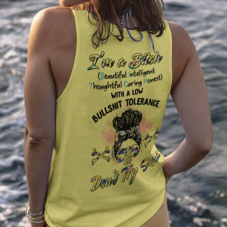 I'M A B DON'T TRY ME MESSY BUN ALL OVER PRINT - TLTR2402233