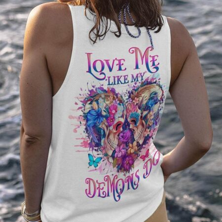 LOVE ME LIKE MY DEMONS DO SKULL ALL OVER PRINT - YHHG2704233