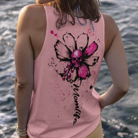 MOM LIFE DAISY SKULL ALL OVER PRINT - TLNZ2402234