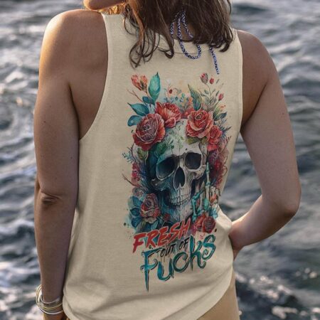 FRESH OUT OF F WATERCOLOR SKULL ALL OVER PRINT - TLTR1602231