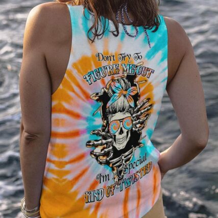 DON'T TRY TO FIGURE ME OUT TIE DYE MESSY BUN ALL OVER PRINT - TLTW2604233
