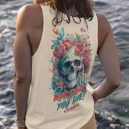 BUT DID YOU DIE MOM LIFE WATERCOLOR SKULL ALL OVER PRINT - TLTR2702233