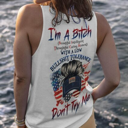 I'M A B DON'T TRY ME AMERICAN MESSY BUN ALL OVER PRINT - TLTW1201232
