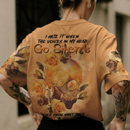 I HATE IT WHEN THE VOICES IN MY HEAD SKULL ALL OVER PRINT - TLTR3001231