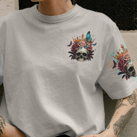 I'M THE F QUEEN SKULL ROSE CROWN ALL OVER PRINT - TLTR0802233