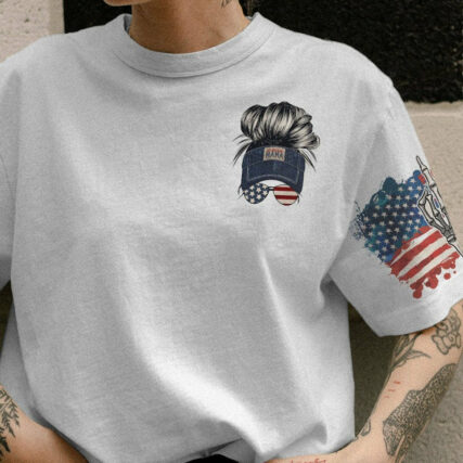 I'M A B DON'T TRY ME AMERICAN MESSY BUN ALL OVER PRINT - TLTW1201232