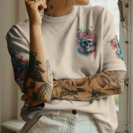 BUT DID YOU DIE MOM LIFE WATERCOLOR SKULL ALL OVER PRINT - TLTR2702233