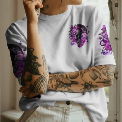 IN MY DEFENSE I WAS LEFT UNSUPERVISED SKULL ROSE MOON ALL OVER PRINT - TLTW1804234