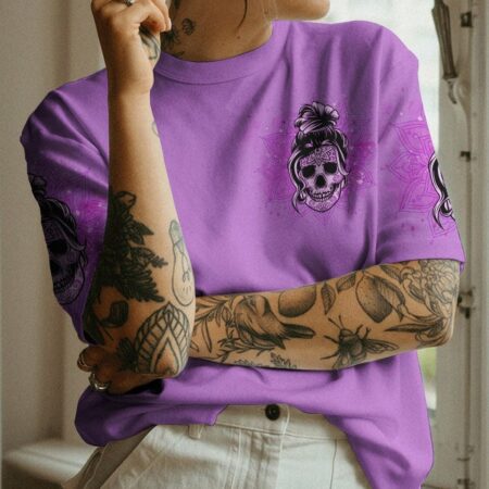 I'M A B DON'T TRY ME MESSY BUN TATTOO ALL OVER PRINT - TLTW2403231