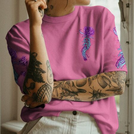 INKED MAMA SKELETON HAND ROSE ALL OVER PRINT - TLTW2503232