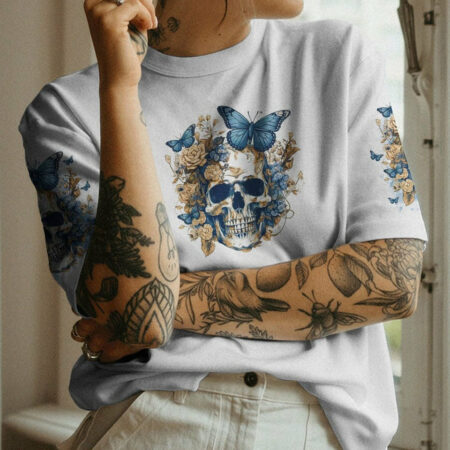 I'M NOT ALWAYS A B FLOWER SKULL ALL OVER PRINT - TLNO1404232